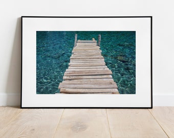 Pier into the Mediterranean Sea Print