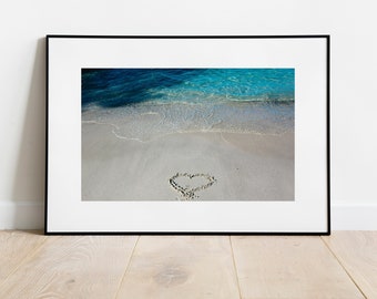 Heart On The Beach Print