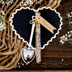 Tea Wedding Favour DIY : Luxury Loose Leaf Tea Test Tubes with Optional Stainless Infuser