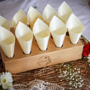 2L Biodegradable Confetti + 20 CONES + 1 HOLDER for Wedding | Dried Flower Confetti and Stand | Natural Petal Toss