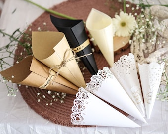 Confetti CONES for Wedding | Biodegradable | Dried Flowers | Natural Petal Toss