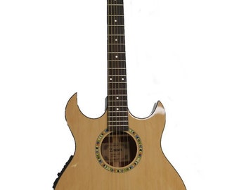 Thin-Line Acoustic/ Electric Double Cutaway Guitar by Zenison