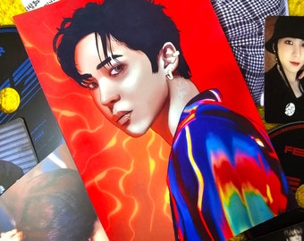 Fuegos artificiales - Yunho ATEEZ Mini Impresiones
