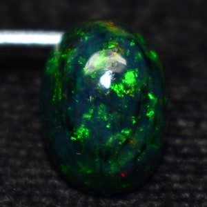 Rare Honeycomb Pattern Black Opal Gemstone, Honeycomb Rainbow Fire Opal Size 13.3X9.5X5.6 MM Top Quality Opal Only At My Shop.