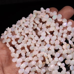 Äthiopische Opalperlen in Tropfenform, glatte Opalbohrperlen, äthiopische Opalperlen, Opalperlen in Welo-Qualität für die Schmuckherstellung