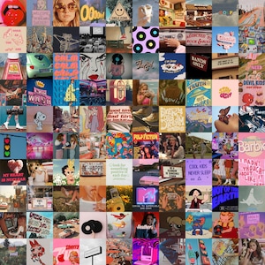 Vintage Wall Collage Kit, Retro Aesthetic , Vsco Wall Collage, 80s Room Decor 130 PCS DIGITAL DOWNLOAD