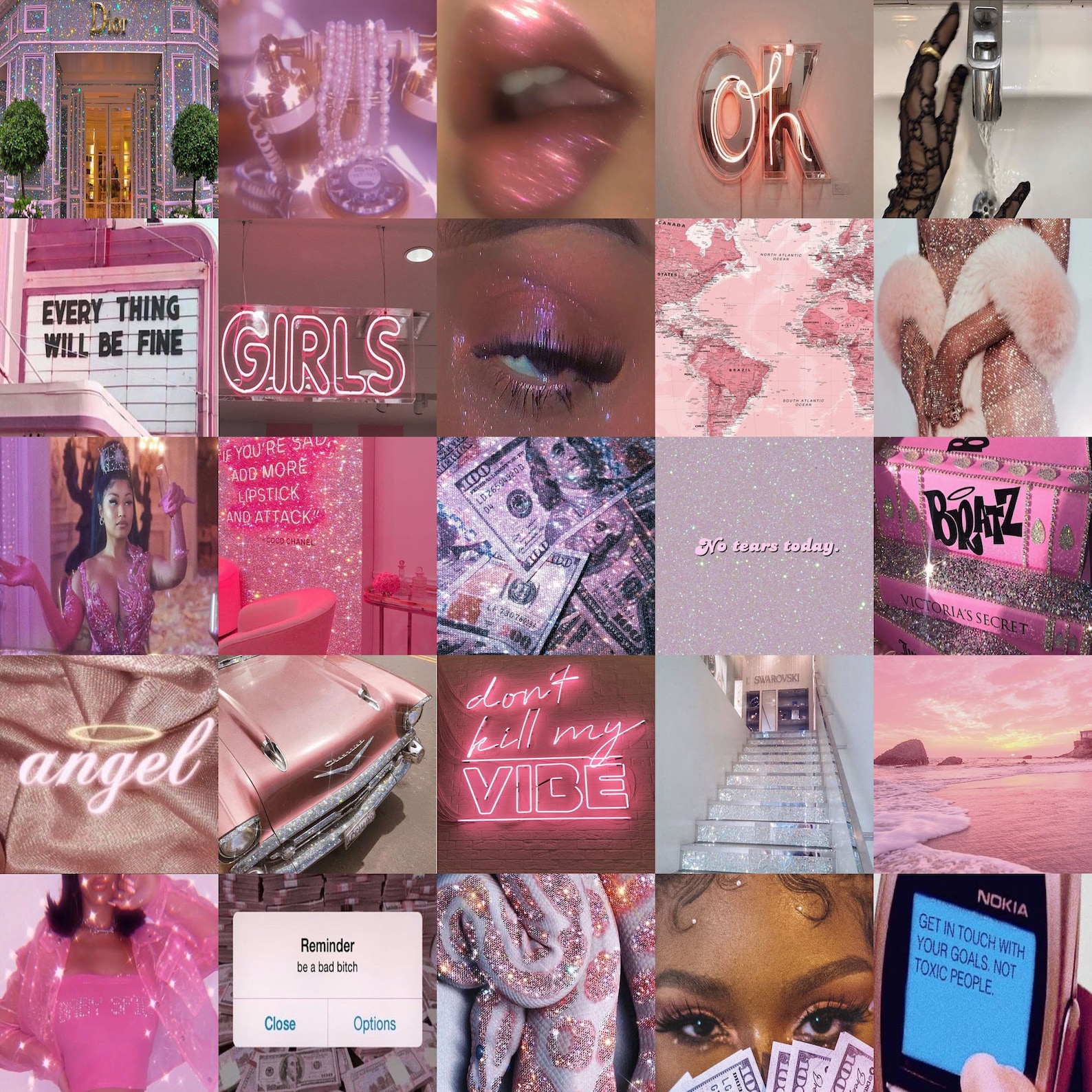 123 PC Y2k Boujee Wall Collage Kit Baddie Collage (Download Now) - Etsy