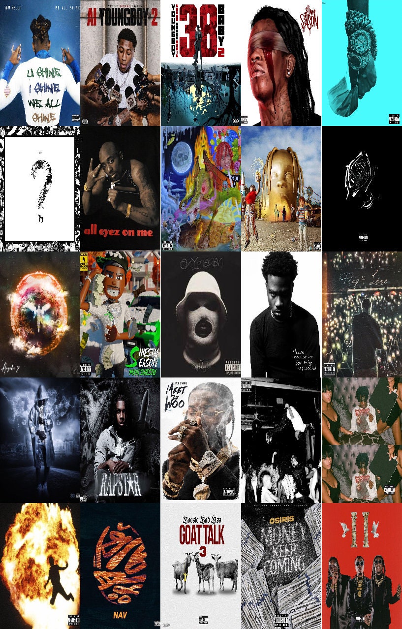 Rap Album Covers Wall Collage Kit Music Wall Collage Etsy