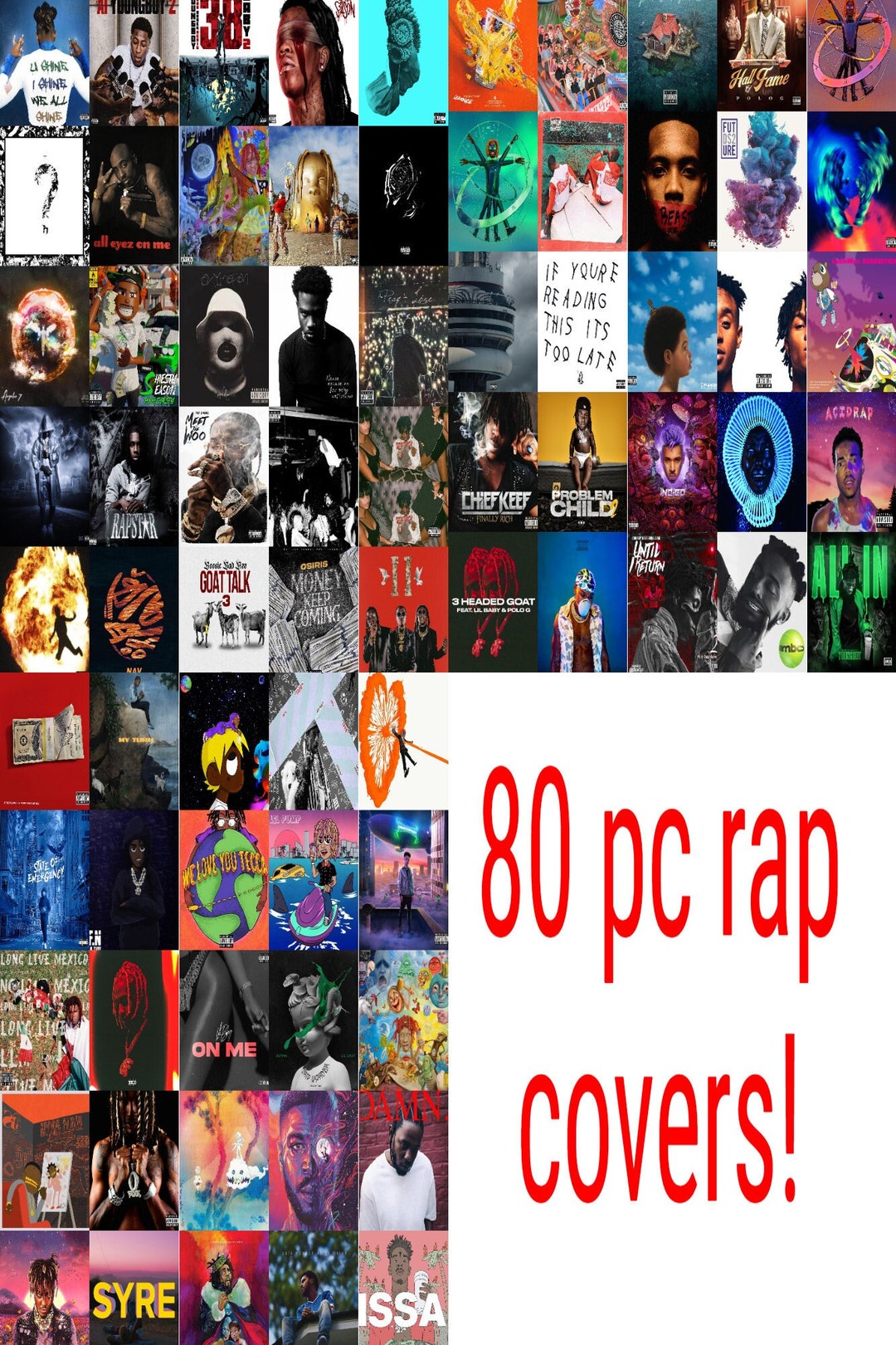 Rap Album Covers Wall Collage Kit Music Wall Collage Etsy
