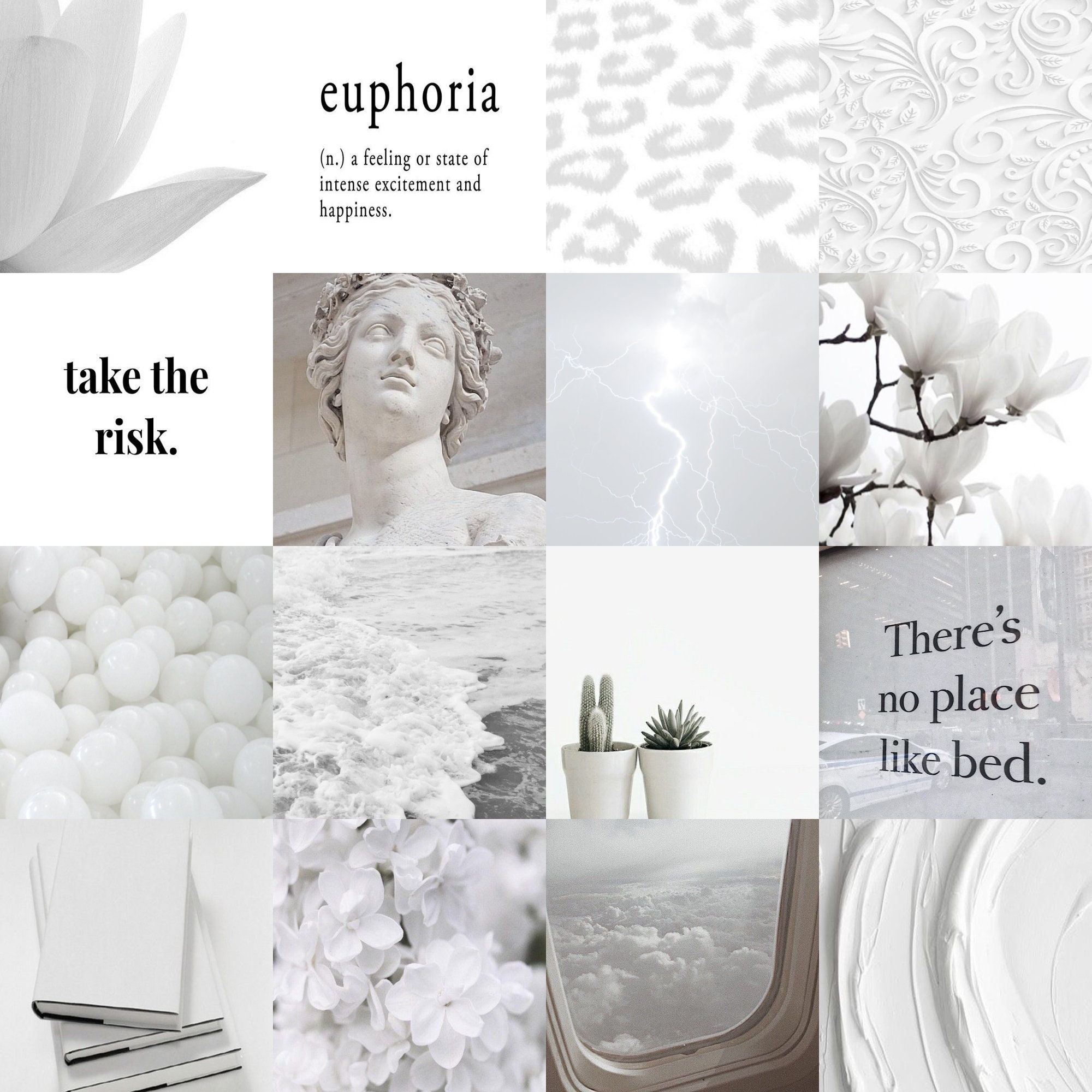 White Wall Collage Kit White Collage Kit White Wall Collage Etsy UK