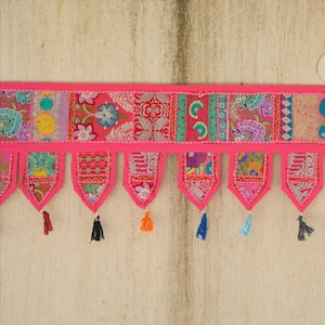 Indian Toran Wall Hanging  /Patchwork Tapestry / bohemian window decor |  | Hippie Boho Wall decor / Bring Positivity To Home