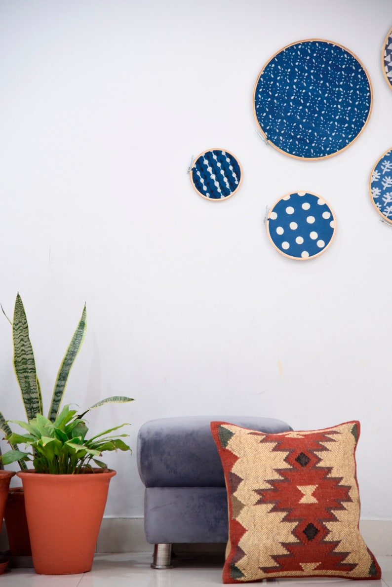 Kilim Pillow Cover Escape|Handwoven Tribal Rug Cushion Cover|Jute Wool Throw Pillow Shams|Boho Aztec Cushion|Canvas Backing with Zipper