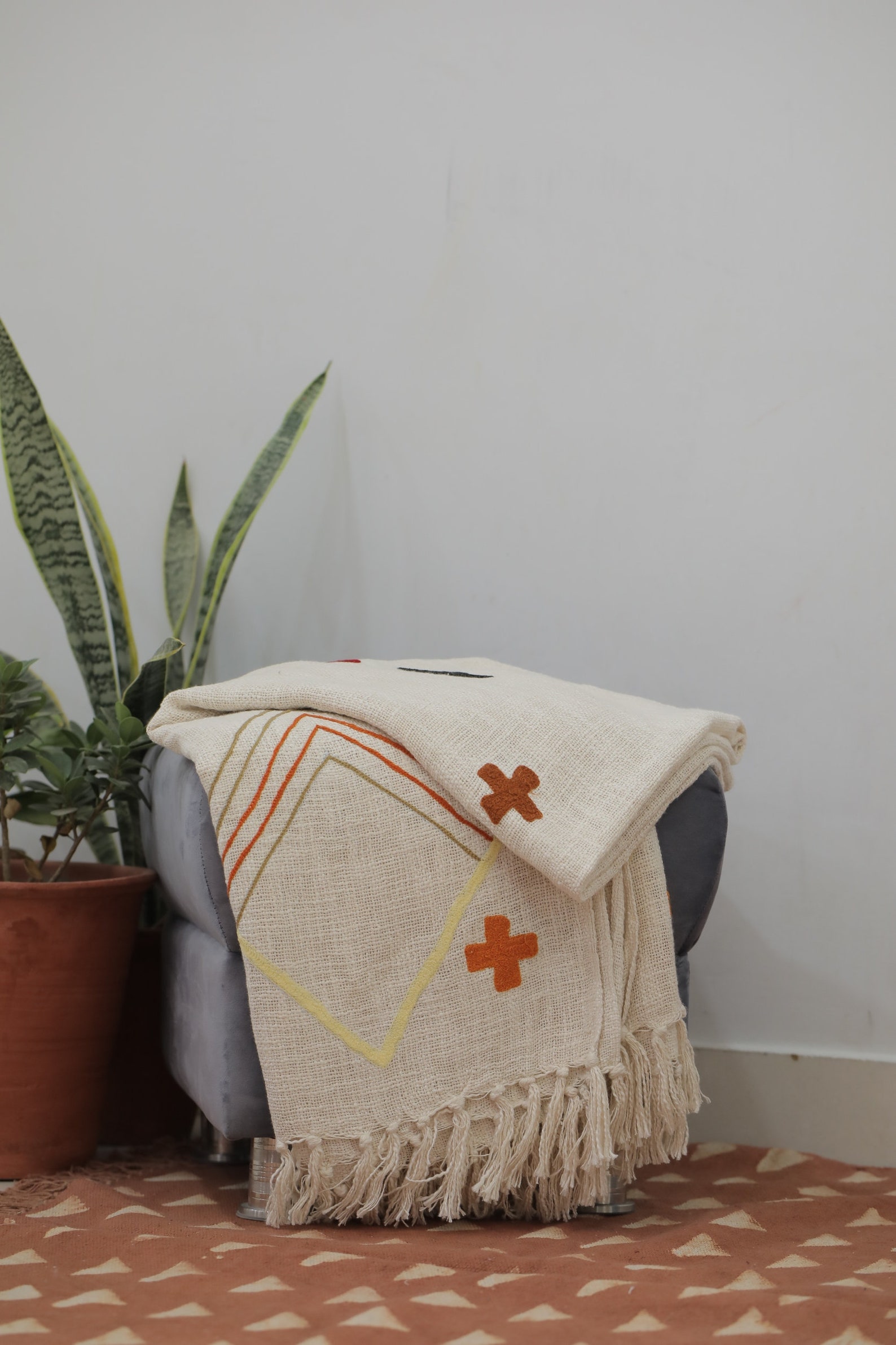 Textured Boho Throw Blanket with Tassels 50x70 Etsy
