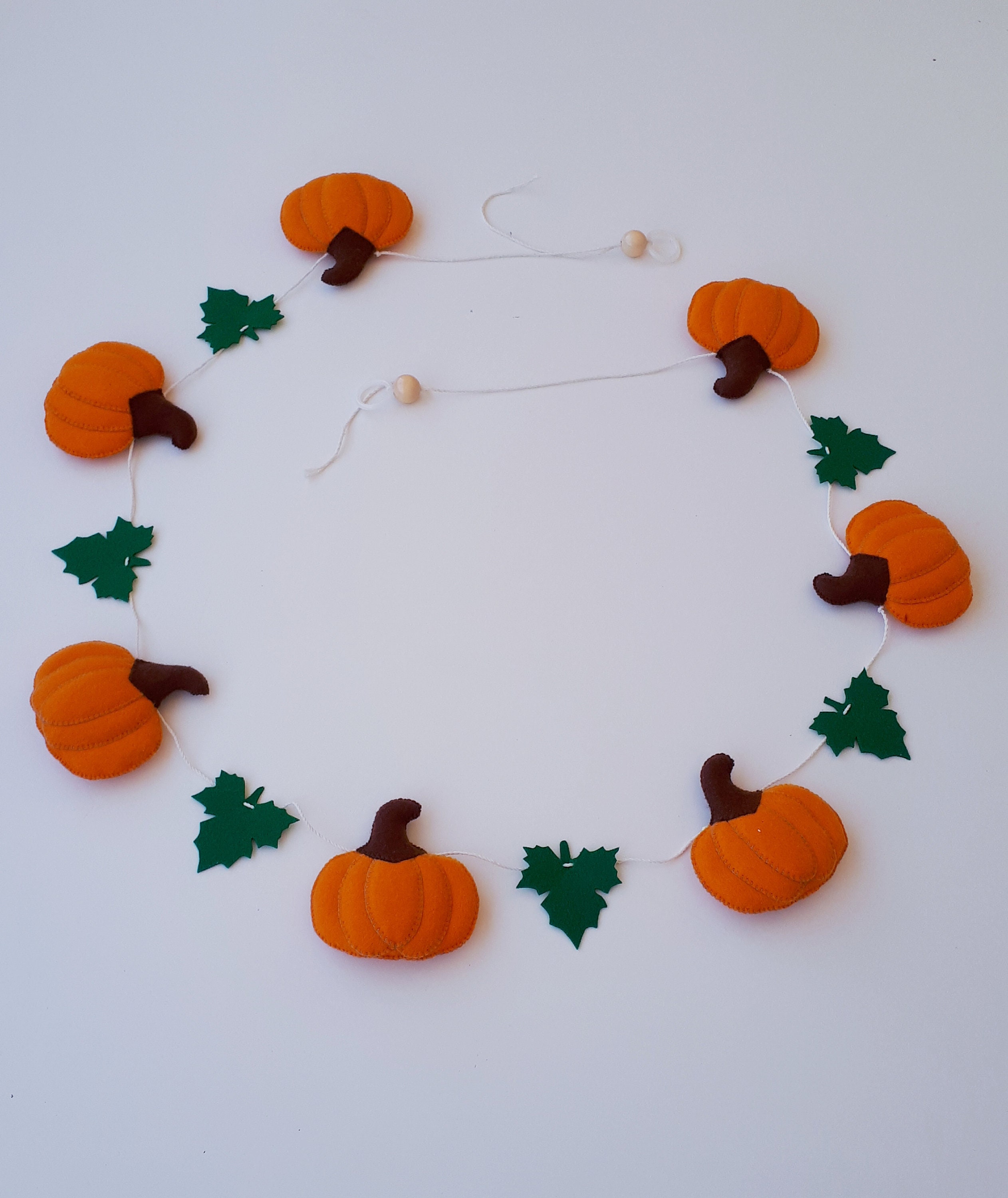 Felt Pumpkin Garland
 Halloween felt garland pumpkin decor Pumpkin garland for