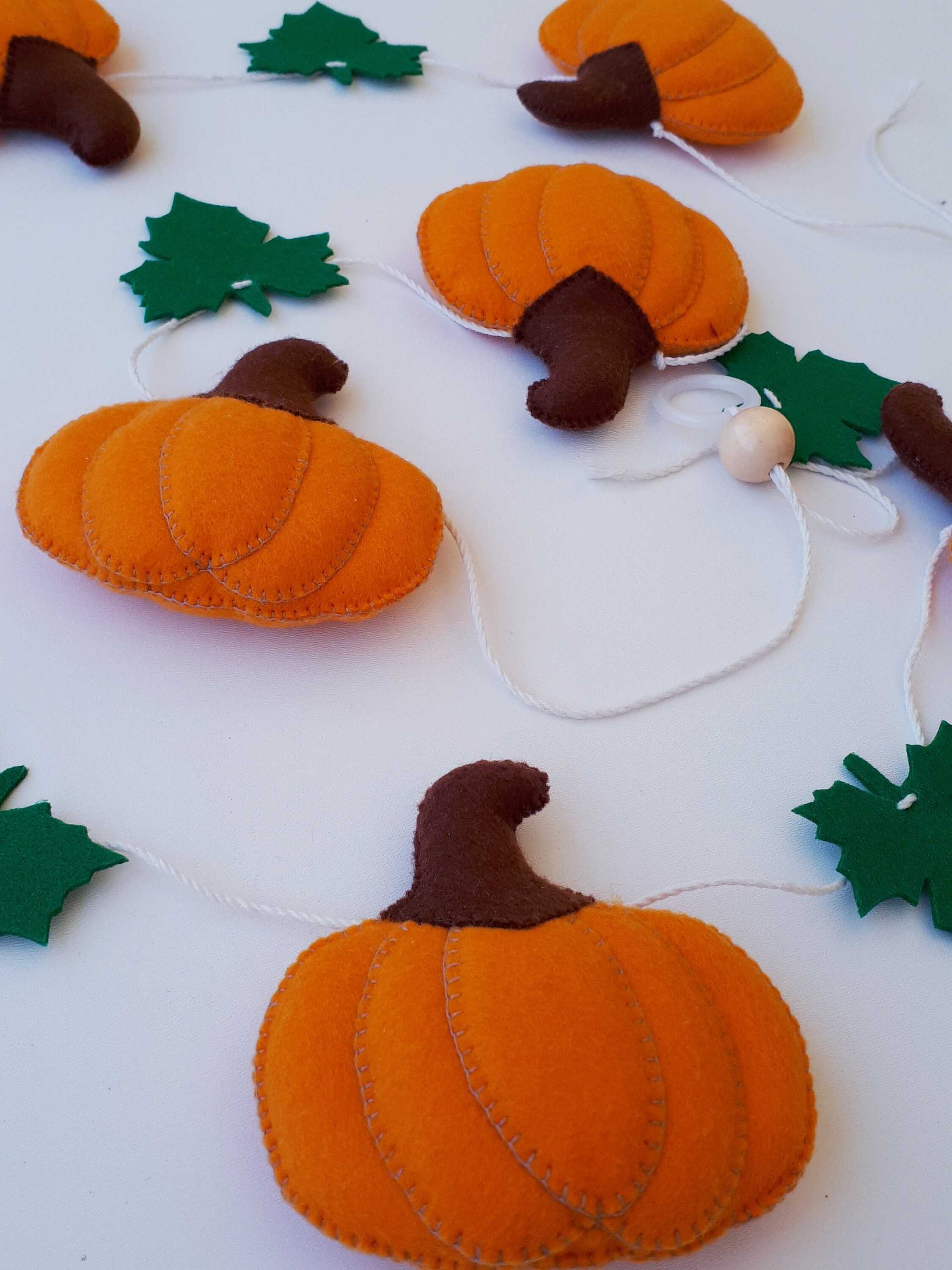 Felt Pumpkin Garland
 Felt pumpkin garland Wall decor pumpkinHalloween