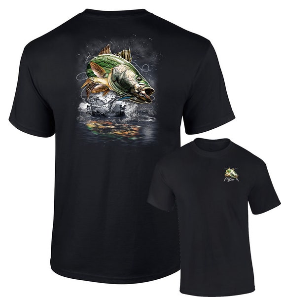 Jumping Striped Bass T-shirt, Striper Bass Chasing Lure Shirt, Fishing  Tshirt 