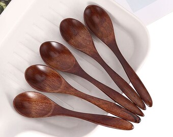 Purpledip Wooden Cooking-Serving Cutlery : Eco-friendly Handmade Kitchen Dining Accessory 11073 Set of 5 Purpledip Wooden Cooking-Serving Cutlery : Eco-friendly Handmade Kitchen Dining Accessory 11073 Set of 5