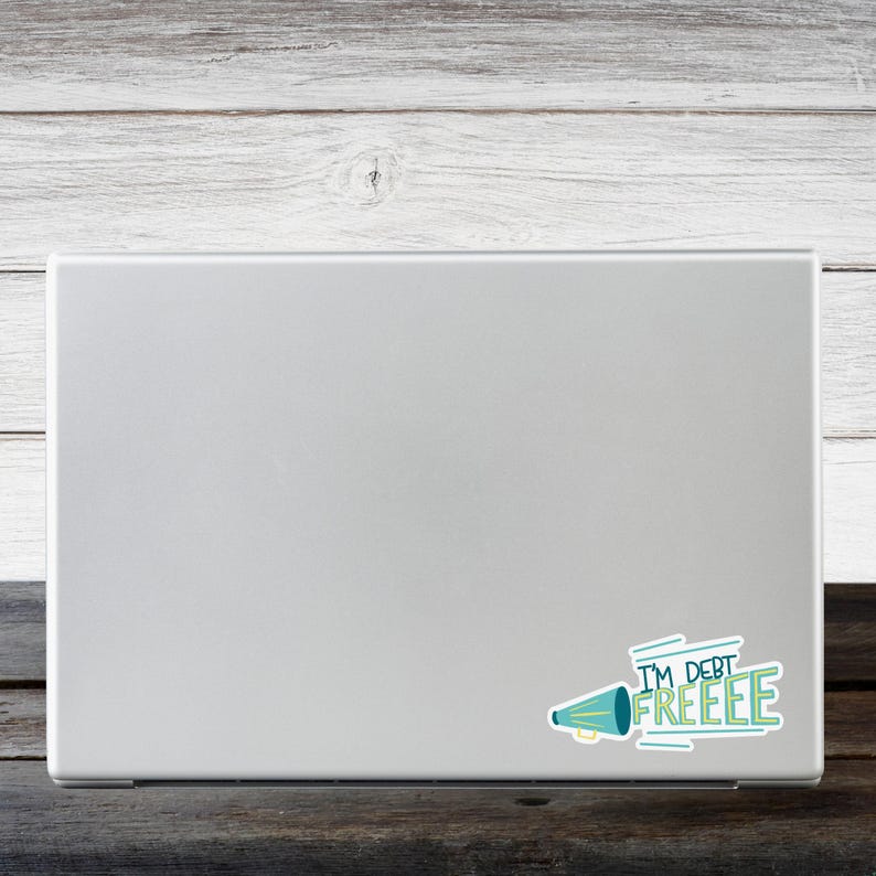 Debt Free Scream Decal: Waterproof Vinyl Finance Sticker image 9