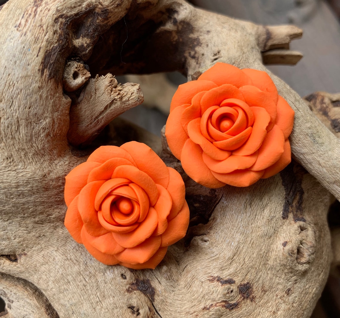 Polymer clay roses Roses for earrings bracelets and Etsy