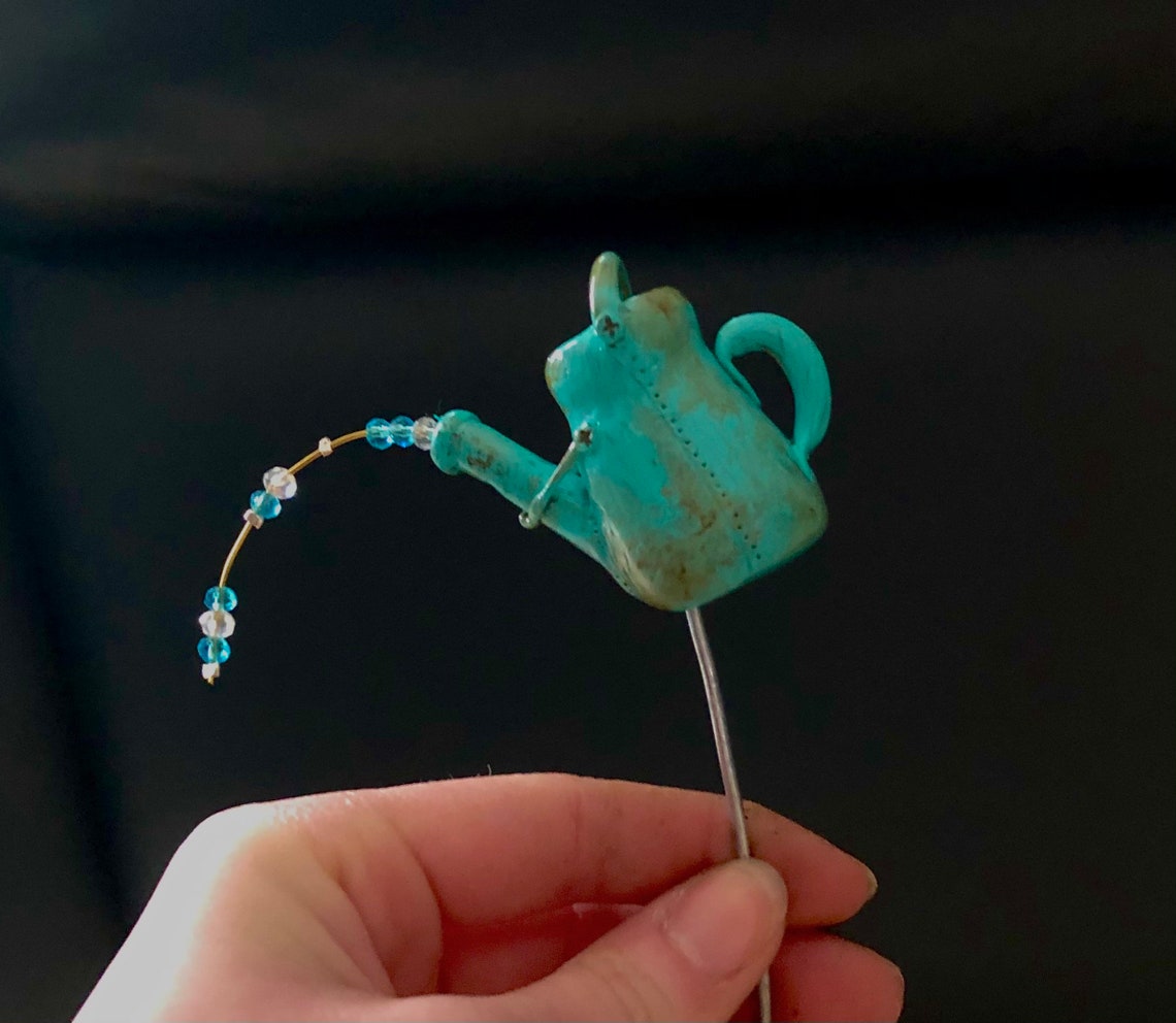 Adorable Polymer Clay Rusting Watering Can With Sun Catching Etsy