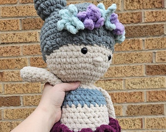 Crochet Mermaid Plushie, Mermaid Doll, Crochet Gift, Handmade Crochet Toy, XL Plush, Fantasy Stuffed Animal, Hand Stitched Crochet Doll