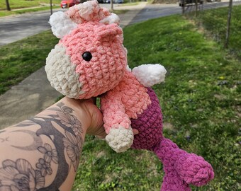 Handmade Crochet Unicorn Mermaid, Aquatic Plushie, Fantasy Creature, Mythical, Sea Pony, Mermicorn, Ocean Animal Plush, Stuffed Animal Toy