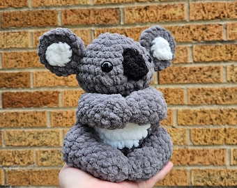 Crochet Koala Plushie, Koala Stuffed Animal, Chunky Medium Marsupial Animal Plush, Small Chonky Koala, Handmade Crochet Toy, Plushie Stuffie