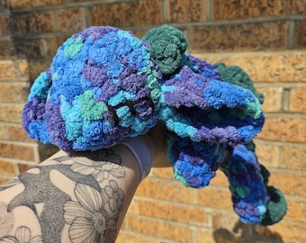 Crochet Baby Sleeping Nessie Dragon Plushie, Baby Dragon Stuffed Animal, Cuddly Mythical Fantasy Plush, Little Dragon, Handmade Crochet Toy