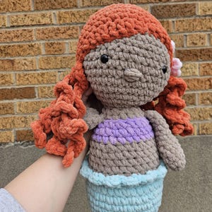 Crochet Mermaid Plushie, Mermaid Doll, Crochet Gift, Handmade Crochet Toy, XL Plush, Fantasy Stuffed Animal, Hand Stitched Crochet Doll