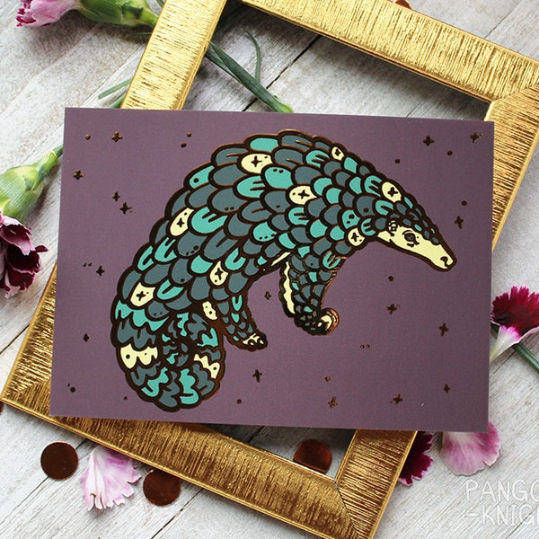 Pangolin Foil Print