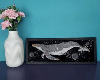 Baleine à bosse de l'espace - impression 5,25 x 17
