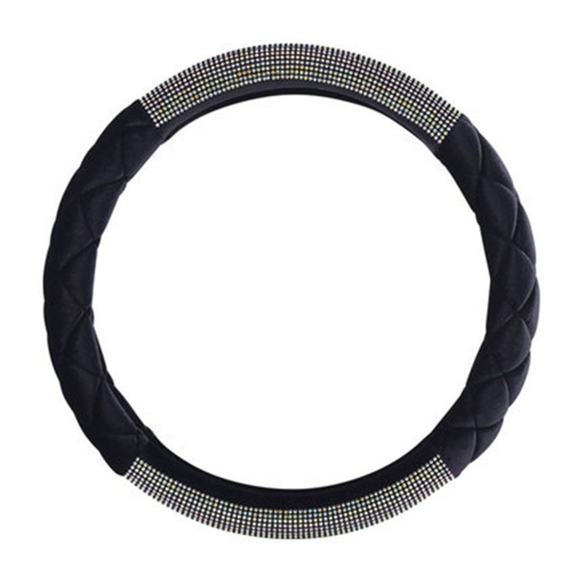 Black Bling Steering Wheel Cover Inlaid Diamond Personalized Etsy