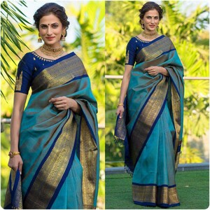 Handwoven Pure Silk Kanjeevrambanrasi Saree Weaving Work Saree With ...