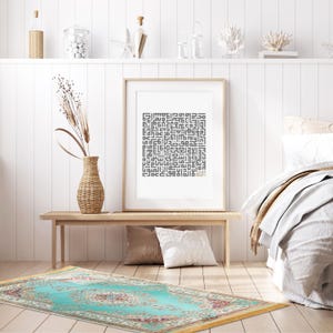 Turkish Prayer Rug in Istanbul Blue | Super Soft, Travel & Gift Ready