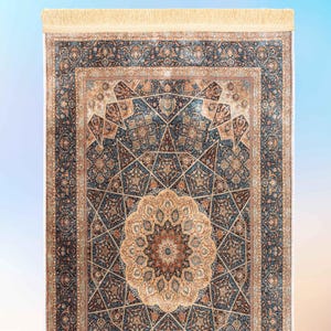Prayer Mat & Prayer Carpet, Turkish, Soft, Luxury | Starry Blue | Janamaz and Sejadah | Islamic, Muslim, Ramadan, Eid Gift