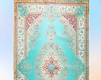 Prayer Mat & Prayer Carpet, Turkish, Soft, Luxury | Istanbul Blue | Janamaz and Sejadah | Islamic, Muslim, Ramadan, Eid Gift