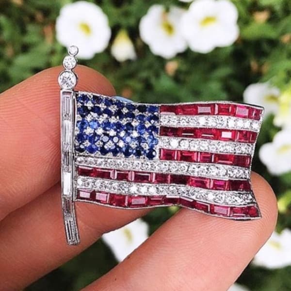 Flag Brooch Etsy