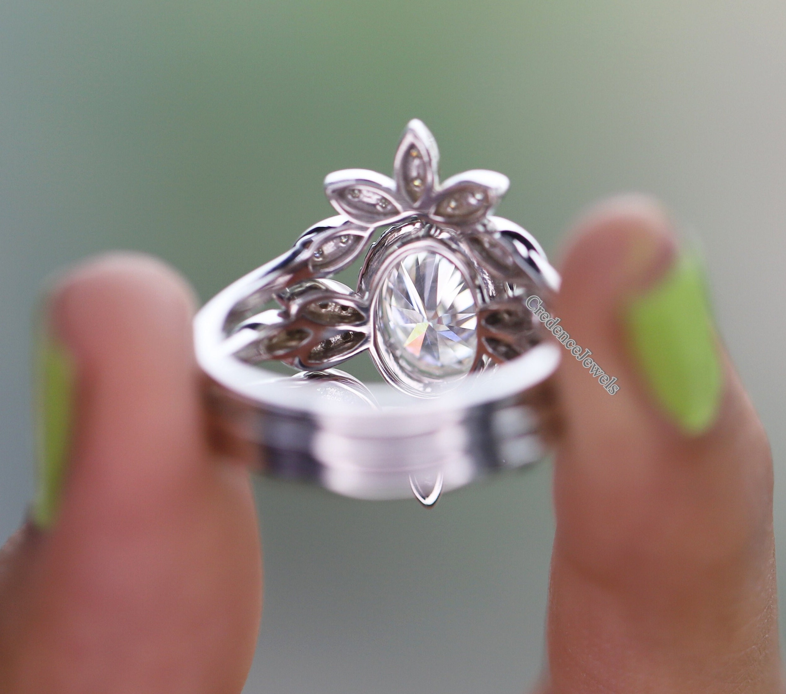 Victorian Moissanite Engagement Rings Vintage Bridal Ring Etsy