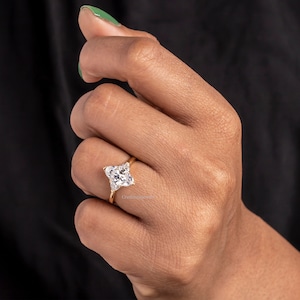 Three Stone Diamond Ring, Past Present Future Ring, Three Stone Engagement Ring, Marquise Cut Diamond Ring, Triangle Ring, Anniversary Ring