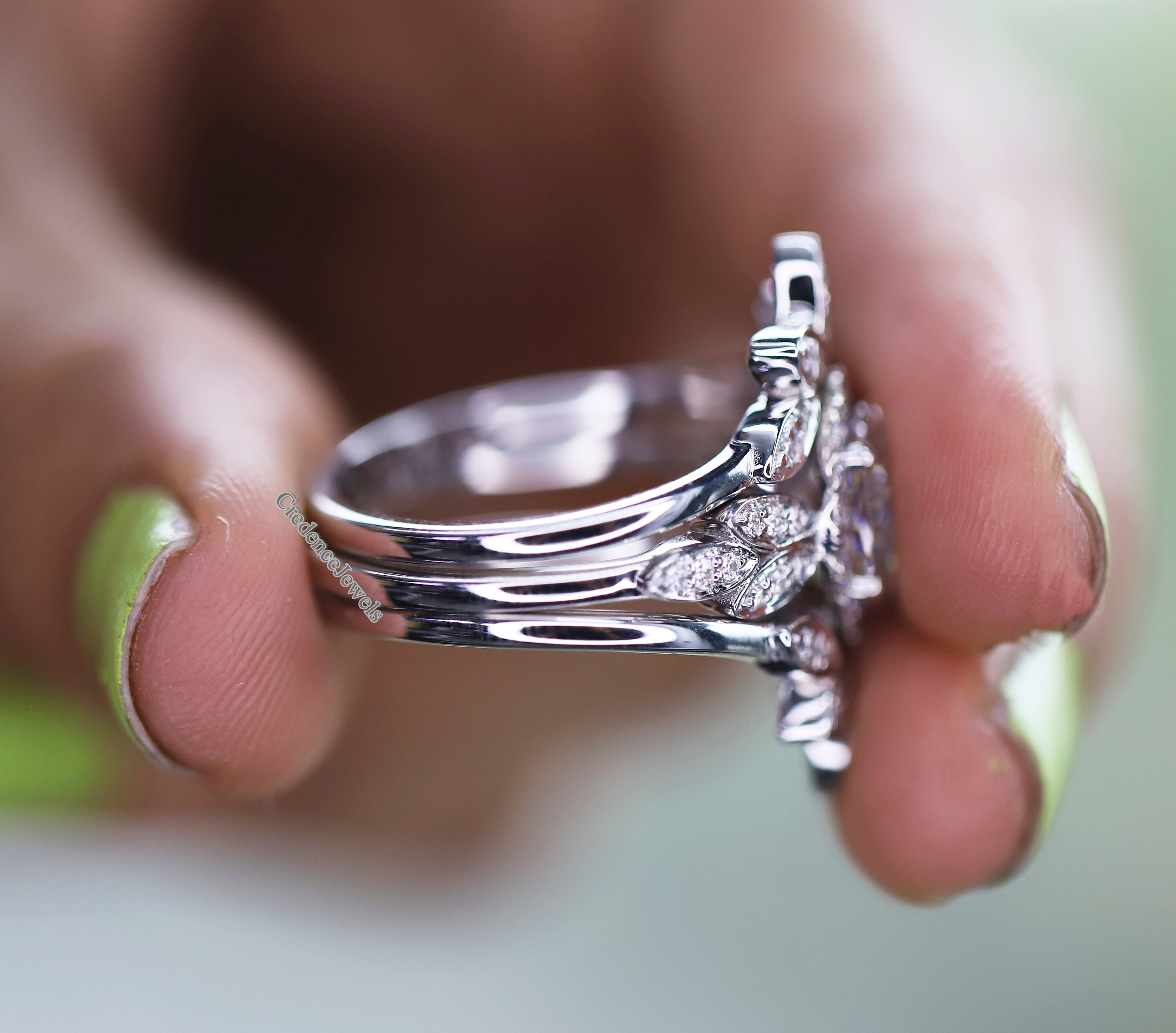 Victorian Moissanite Engagement Rings Vintage Bridal Ring Etsy