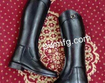 Vintage equestrian black riding boots by Aigle. French high