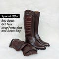 Handmade Leather Polo riding Boots with FREE Kneepads & Boot Bag - Polo Player Gear Set product logo