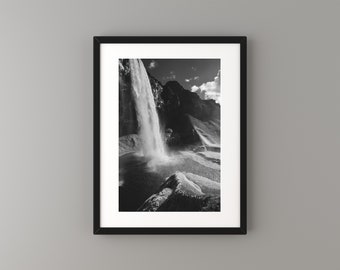 Seljalandsfoss Waterfall Wall Print Iceland, Landscape, Wall Art, Wall Hanging, Home Decor, Poster Print,Scandinavian, Home Gift