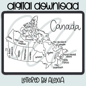 Canada Kaart, Verkoop Kaart, Canada Sales Kaart, Digitale Kaart, Afdrukbare Kaart, Procreate Kaart, Reiskaart