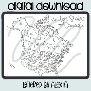 Carte de téléchargement numérique, Carte de téléchargement instantané, Carte des ventes des États-Unis et du Canada, Carte des États-Unis, Carte du Canada, Carte des abréviations