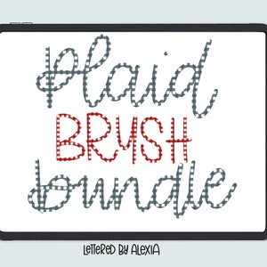 Plaid Procreate Brush, Plaid Brush Bundle, Digital Download, Digital Art Brushes, Lettering Brushes