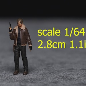 Leon Evil figure HO 1/64 1/43 1/24 1/18 Scale handpaint high detail