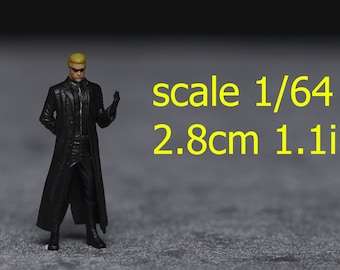 Wesker Evil figure 1:18 to HO scale handpaint high detail