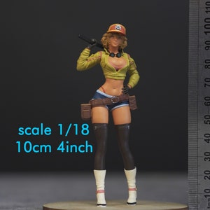 Anime Mechanic girl figure HO 1/64 1/43 1/24 1/18 Scale handpaint high detail