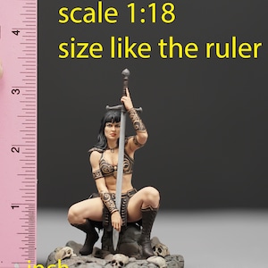 warrior princess figure HO 1/64 1/43 1/24 1/18 Scale handpaint high detail